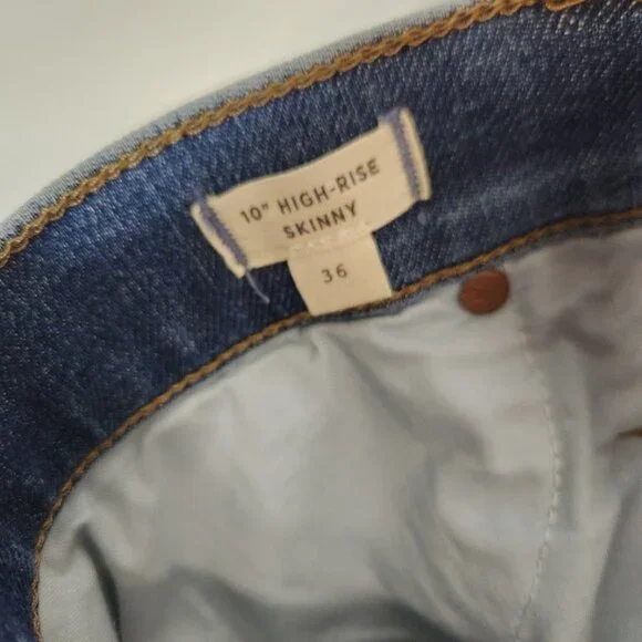 Madewell 10" High-Rise Skinny Jeans‎ Size 36 - Picture 7 of 9